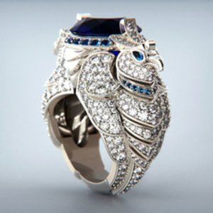 FASHION PARROT RHINESTONE RING FEMALE ANIMAL